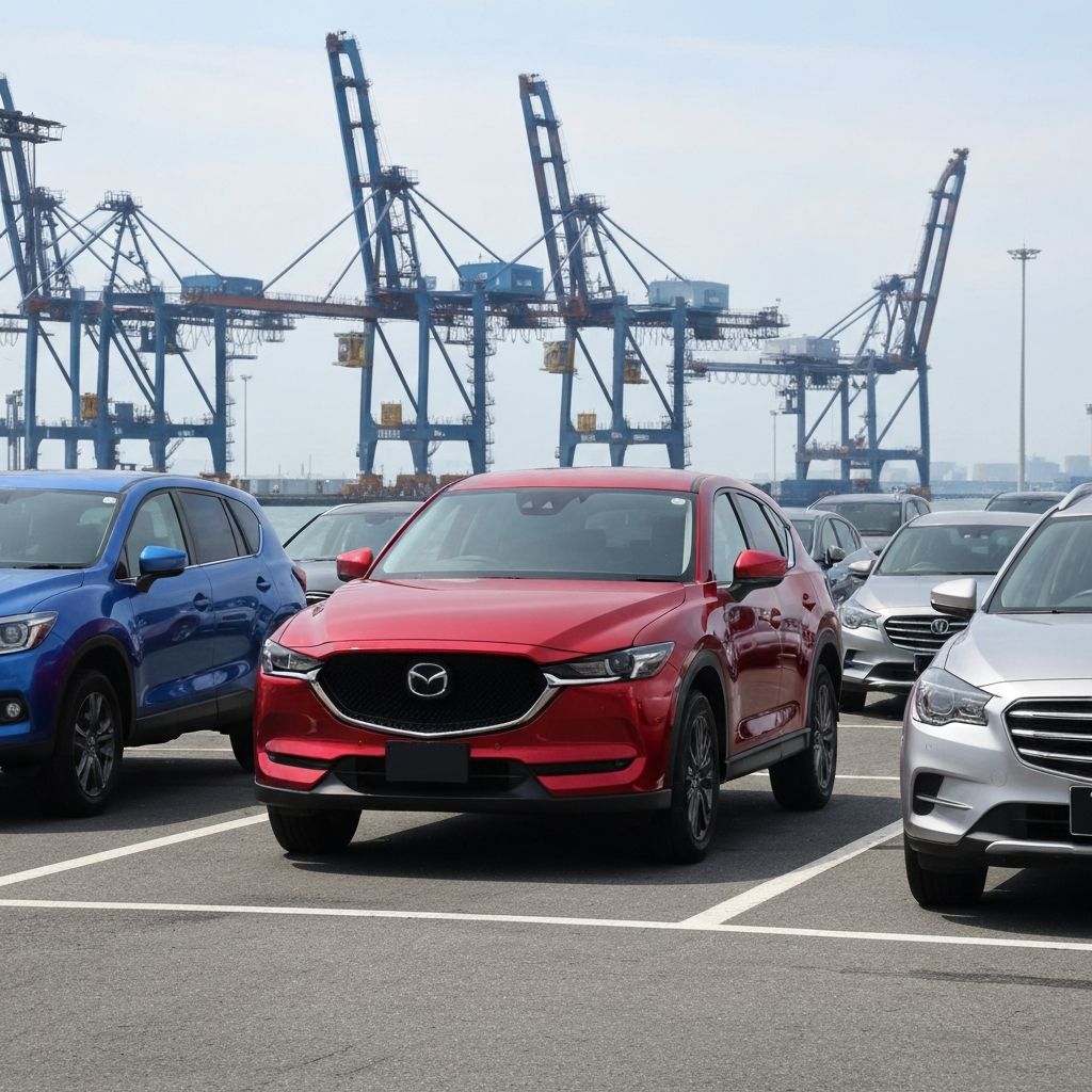 Mazda CX-5 at import terminal